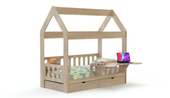 Кровать-домик Джинс 13.4 BMS из МДФ