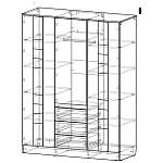 Распашной шкаф Николь М BMS (1600х2100х600)