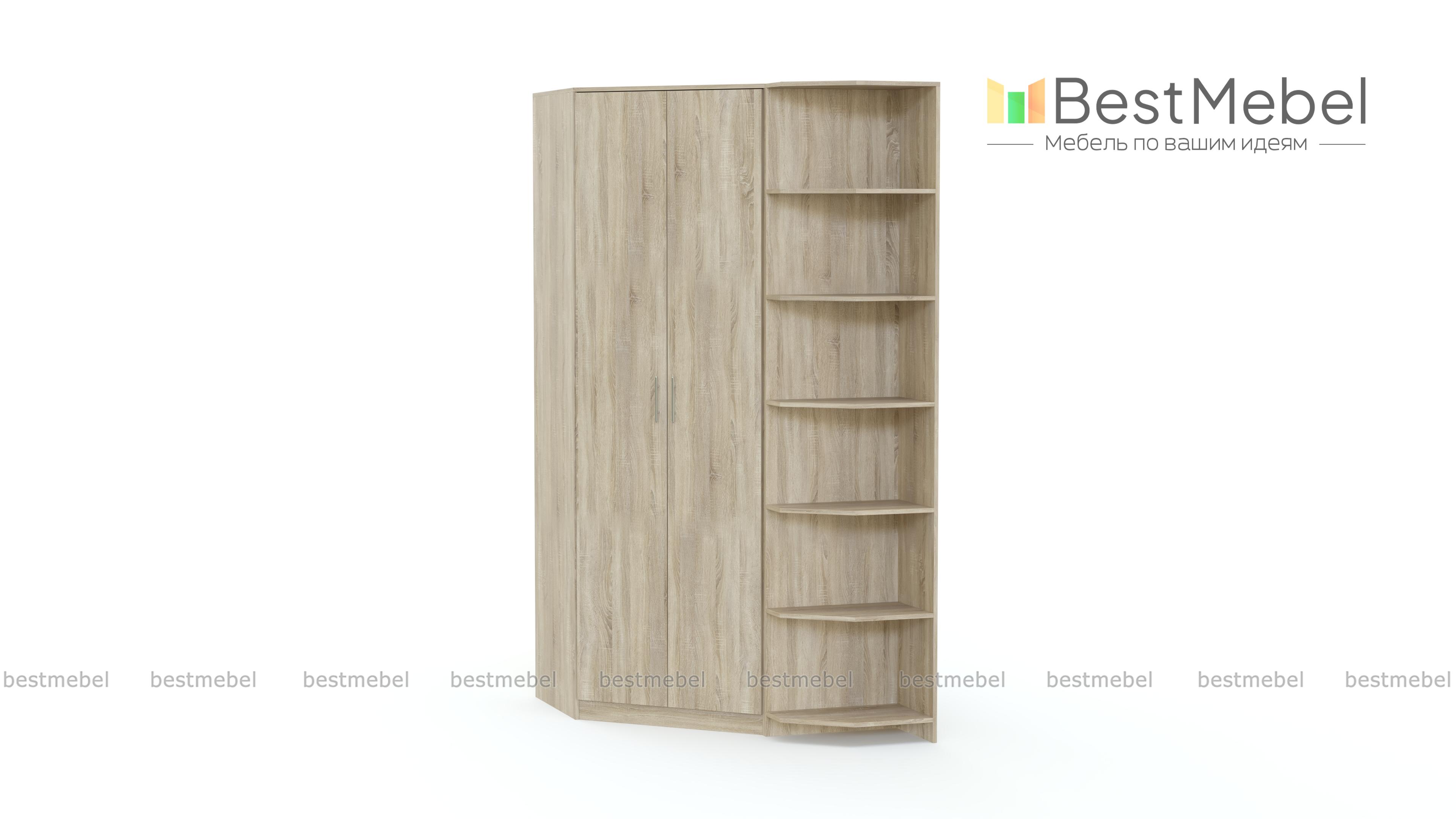 Шкаф угловой двустворчатый  BMS - Фото
