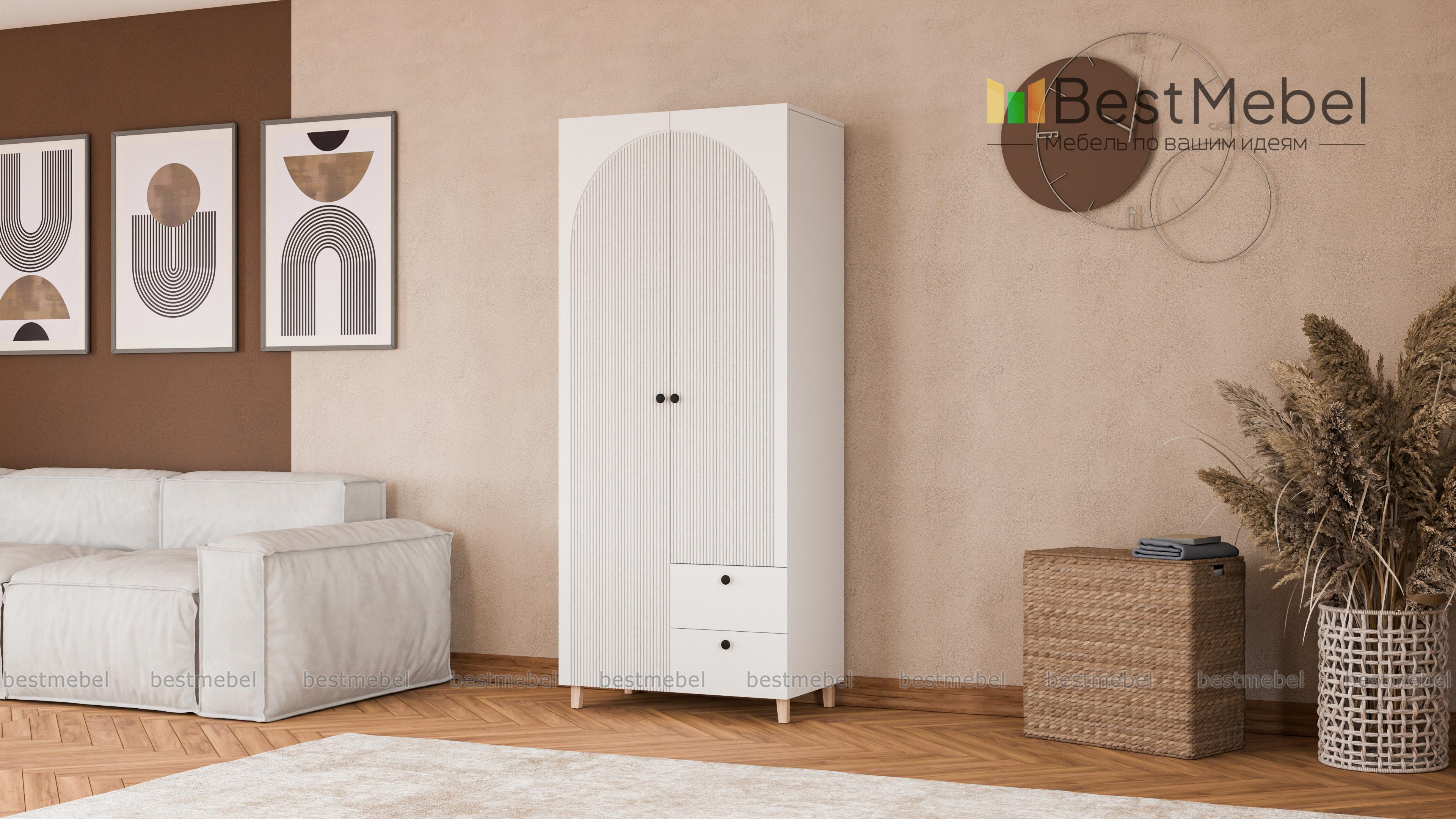 Шкаф распашной Вивьен 3 BMS - Фото