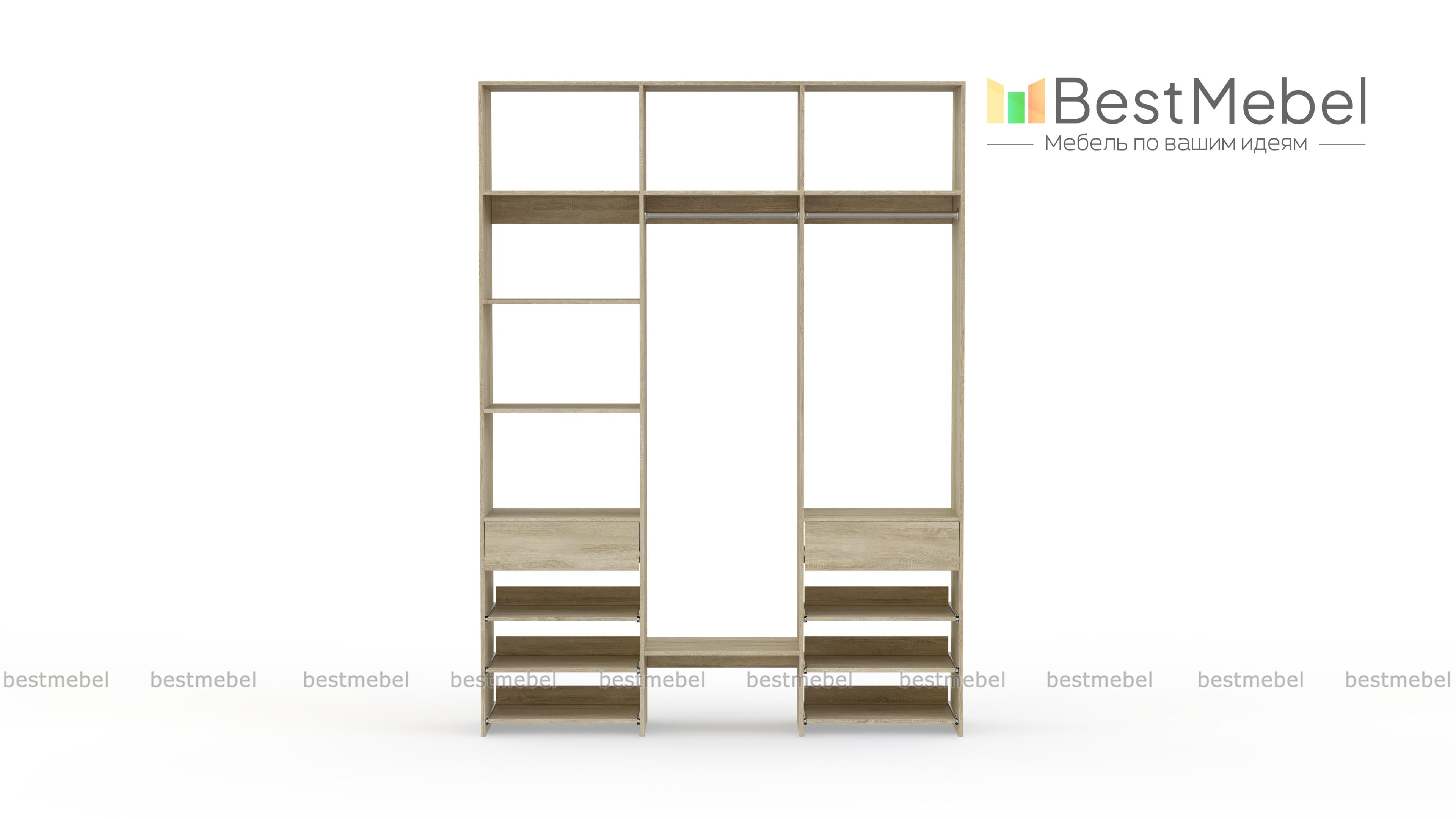 Стеллаж для одежды Мирта 89 BMS - Фото