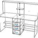 Чертеж Письменный стол Гамп-18 BMS