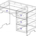 Схема сборки Стол письменный Анжели BMS