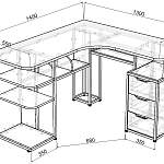 Стол компьютерный Кассандра 3 BMS