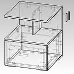 Чертеж Тумба прикроватная Эмиля 15 BMS