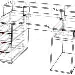 Чертеж Геймерский стол Шторм 11 BMS