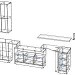 Схема сборки Стенка с рабочим местом Милли BMS
