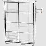 ЭСКИЗ Шкаф-купе Пакс Мехамн Pax Mehamn 4 (1700х2460х600)