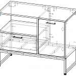 Чертеж Тумба под ТВ Аляска 2 BMS
