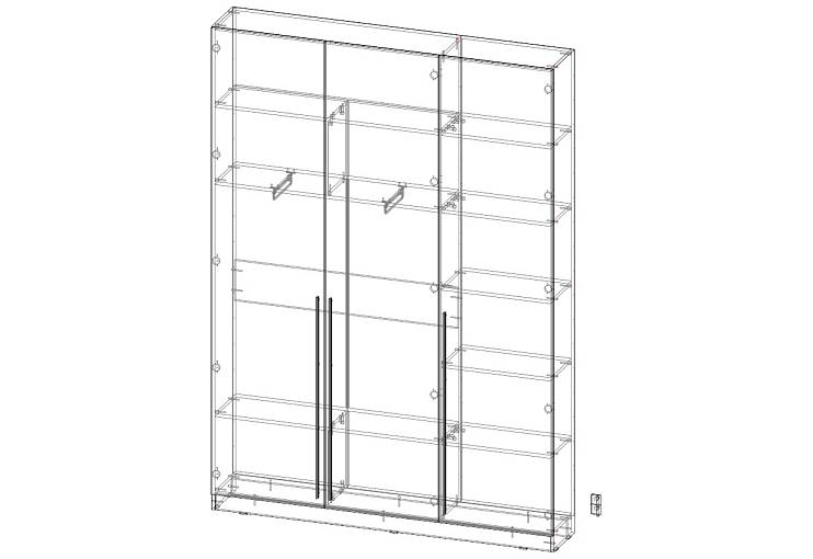 Шкаф распашной Депорте Люкс 34 (1700х2400х300)