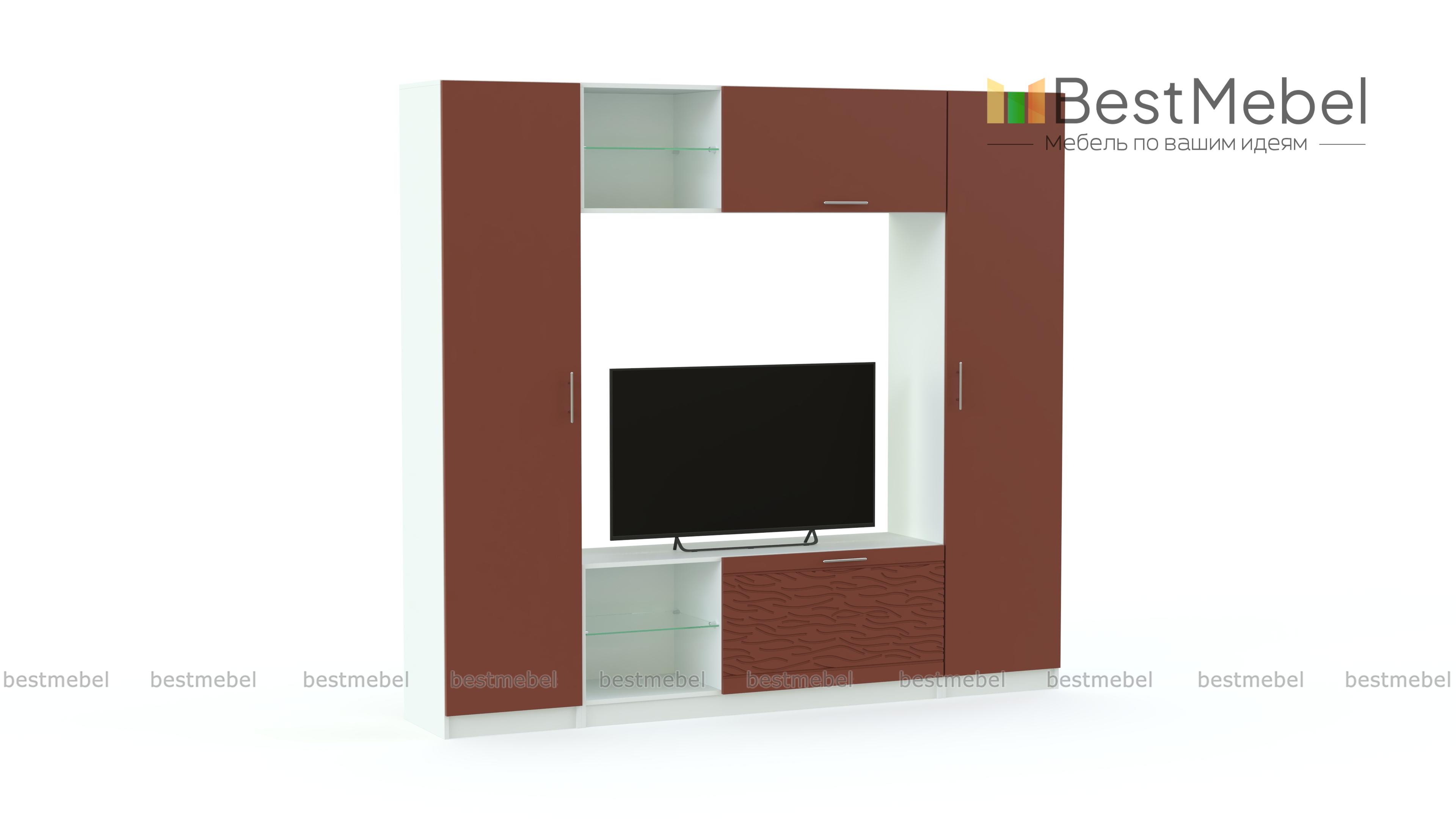 Стенка-горка Вельвет 2 Глянец BMS - Фото