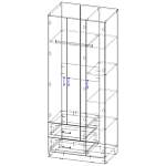 ШКАФ 3.2 Шатурский BMS (Платье - Белье)