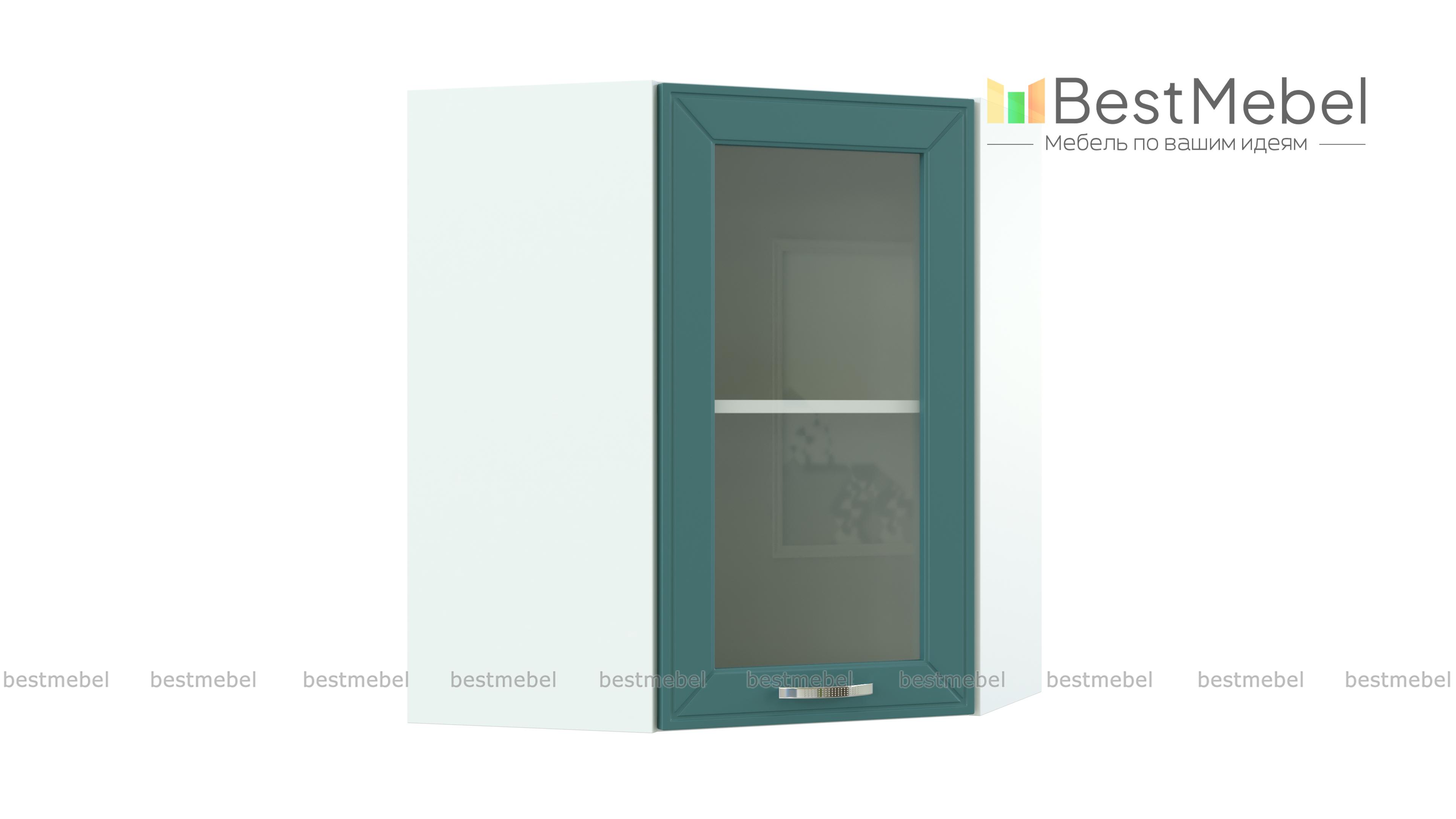 Шкаф-витрина угловой Маргарита BMS - Фото