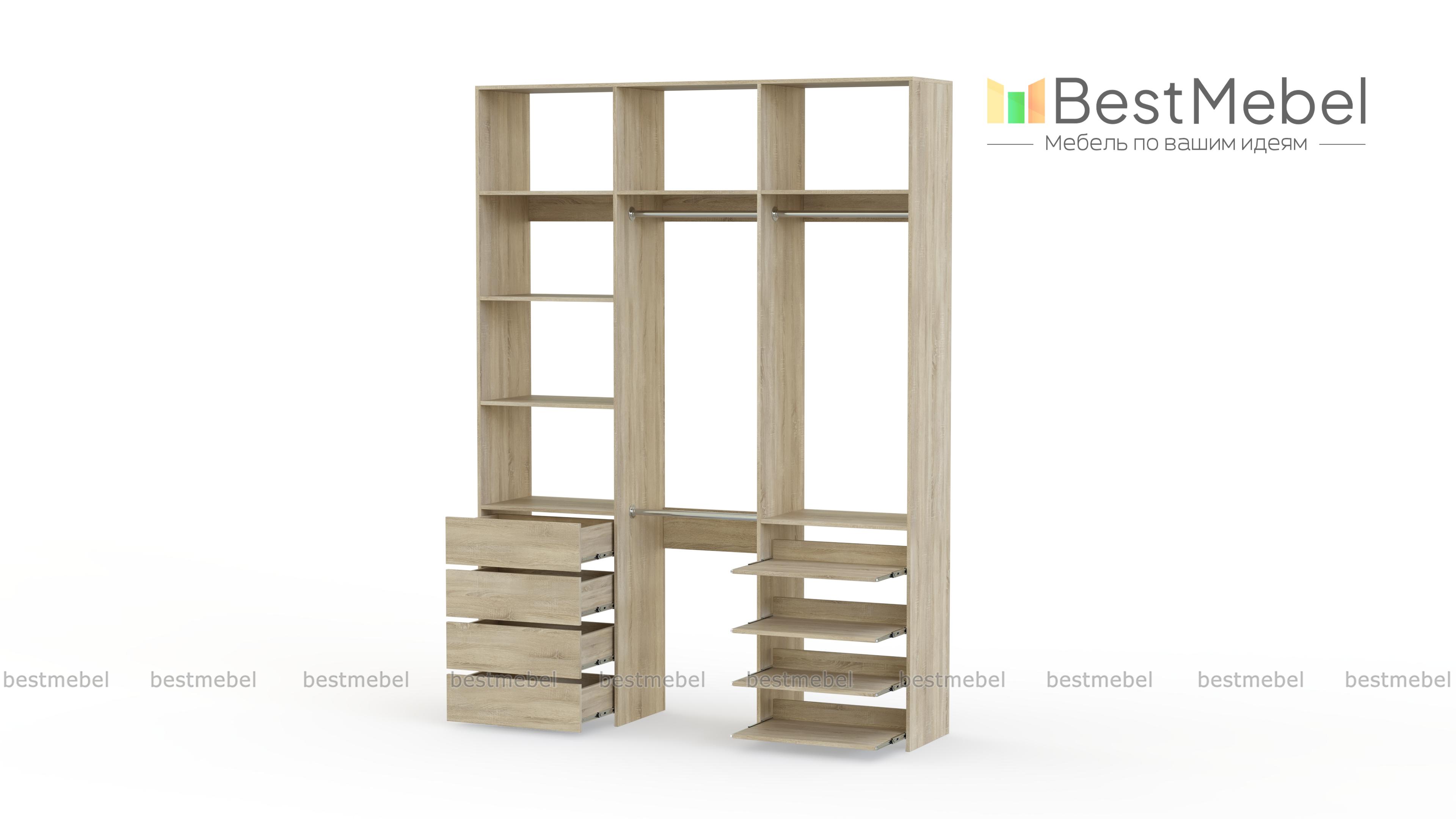 Стеллаж для одежды Мирта 88 BMS - Фото