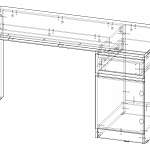 Схема сборки Письменный стол Мальм Malm 1